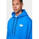 The Couture Club Essentials Distorted Circle Print Layered Hoodie - Blue